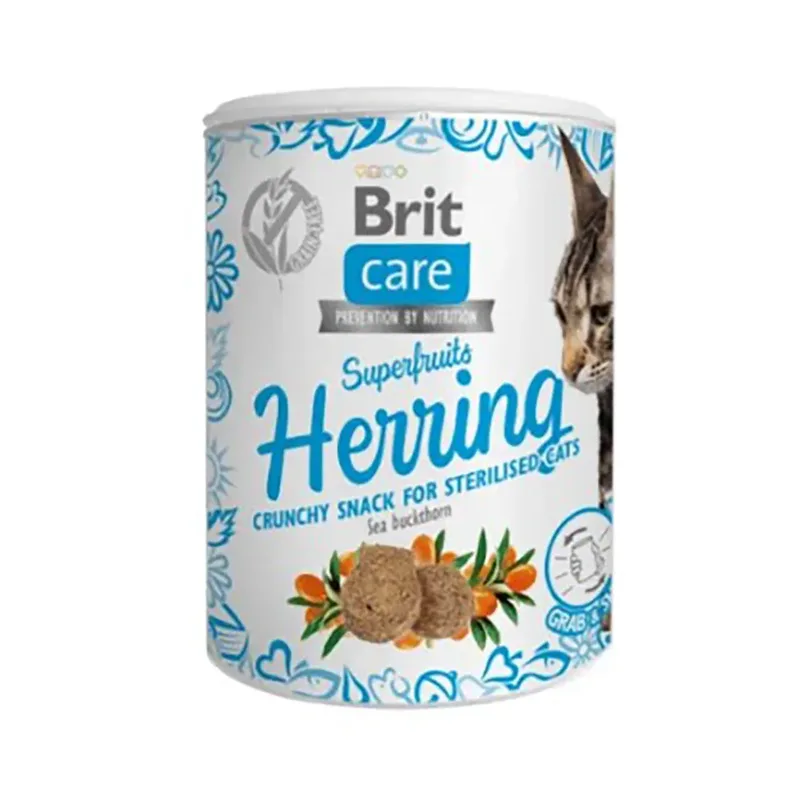 Care Snack Katzensnack Mit Hering Und Sanddorn 6x100g von Brit – Produktfoto