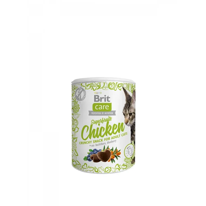 Care Snacks Superfruits Friandises Pour Chats Adultes Au Poulet 6x100g de Brit – photo produit