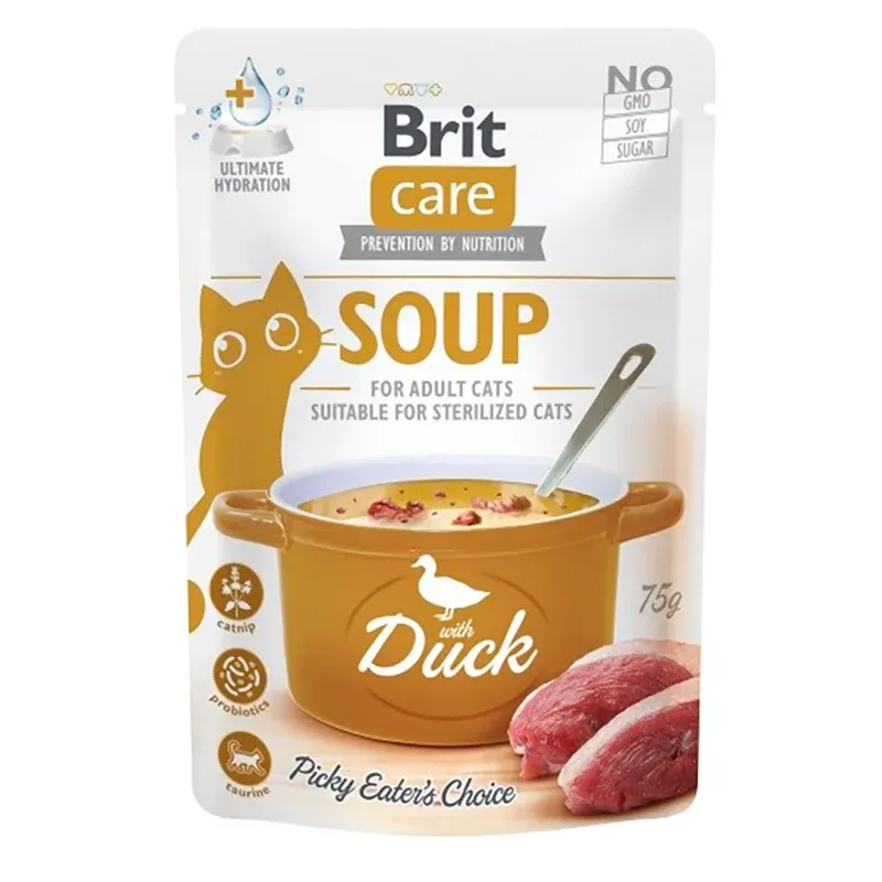 Soupe De Soin Soupe De Canard Friandise Pour Chat 75g von Brit – Produktfoto