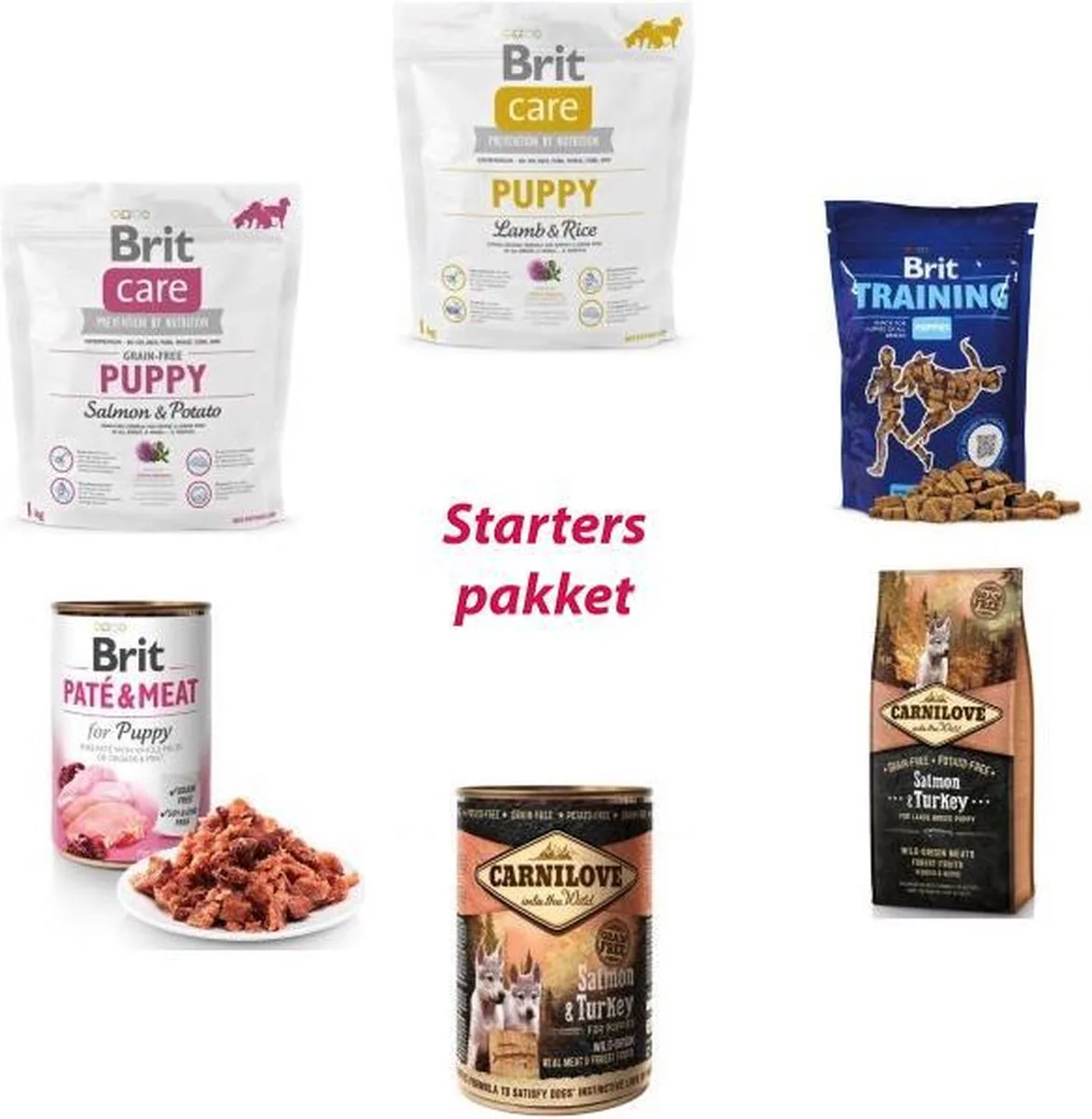 Starterspakket Puppies Brit/Carnilove 6 stuks de Brit – photo produit