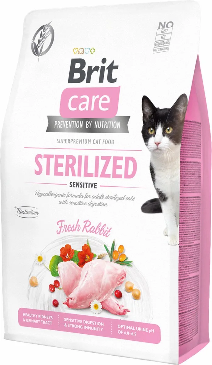 Sterilized Sensitive Konijn - Kattenvoer - 2 kg fra Brit – produktbillede