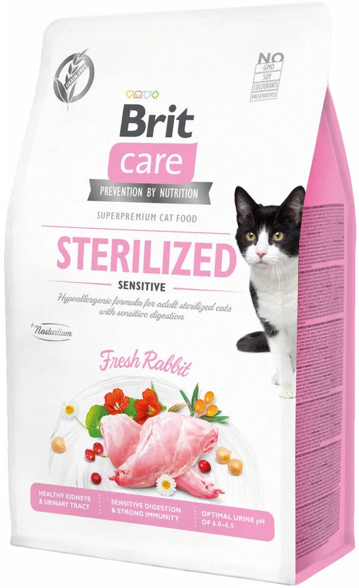 Sterilized Sensitive Konijn - Kattenvoer - 400 g by Brit – product photo