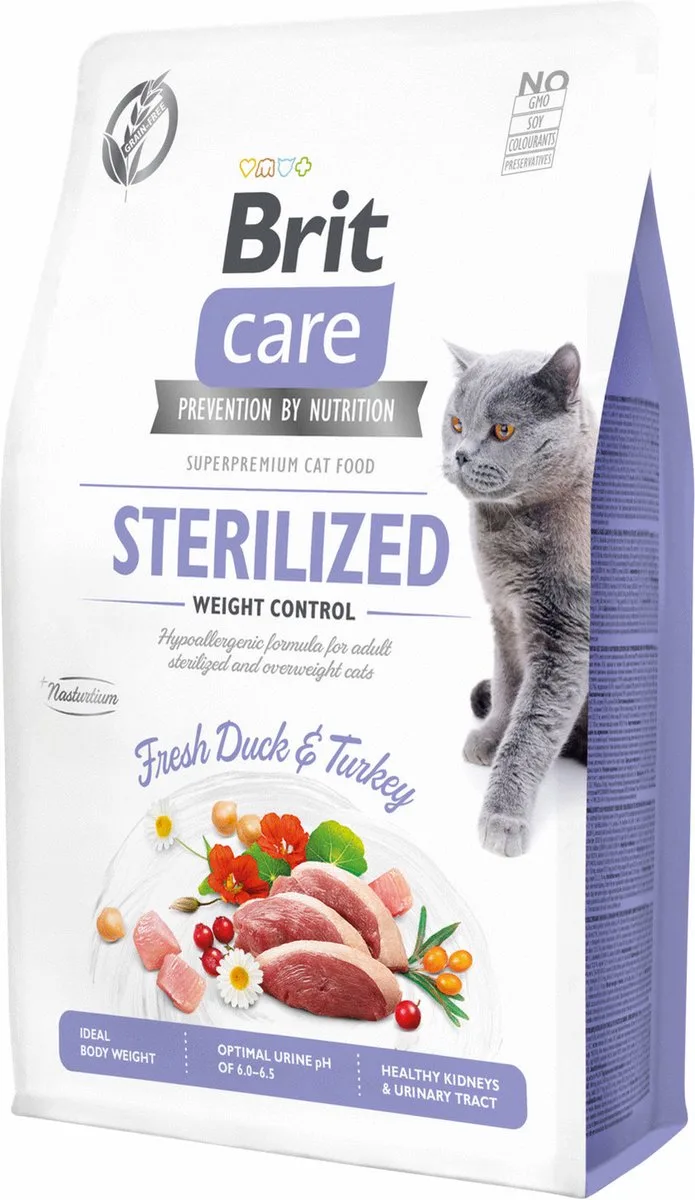 Sterilized Weight Control Eend&Kalkoen - Kattenvoer - 2 kg by Brit – product photo