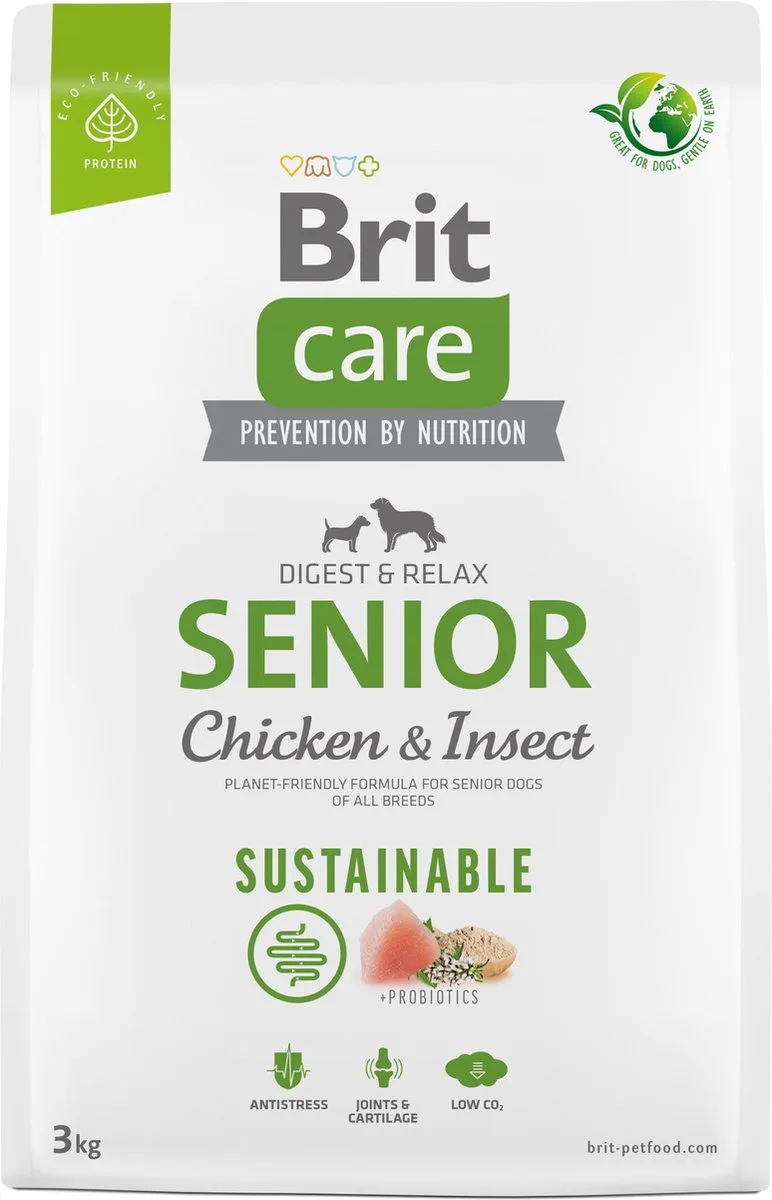 Sustainable Senior Digest & Relax Kip - Hondenvoer - 3 kg van Brit – productfoto