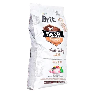 Verse Kalkoen En Erwten Fit En Slim Kalkoen Met Erwten Hondenvoer 12kg de Brit – photo produit 1 sur 2