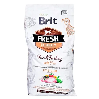 Verse Kalkoen En Erwten Fit En Slim Kalkoen Met Erwten Hondenvoer 12kg de Brit – photo produit 2 sur 2