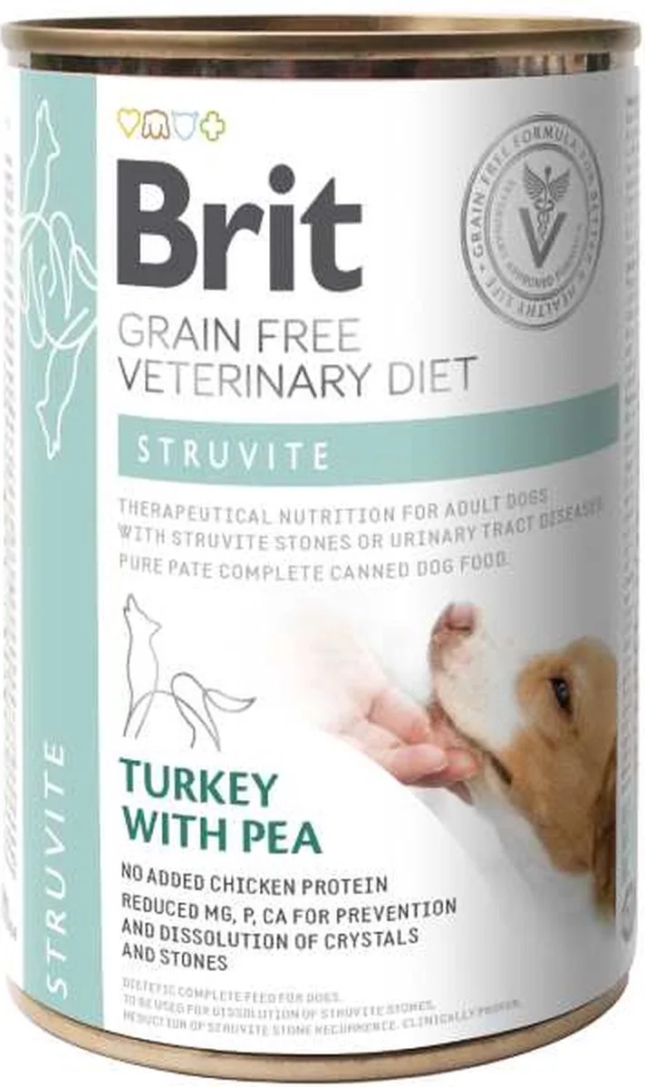 Vet Dieten - Graanvrije Natvoer - Kalkoen & Erwten - Hondenvoer - 6x400g de Brit – photo produit