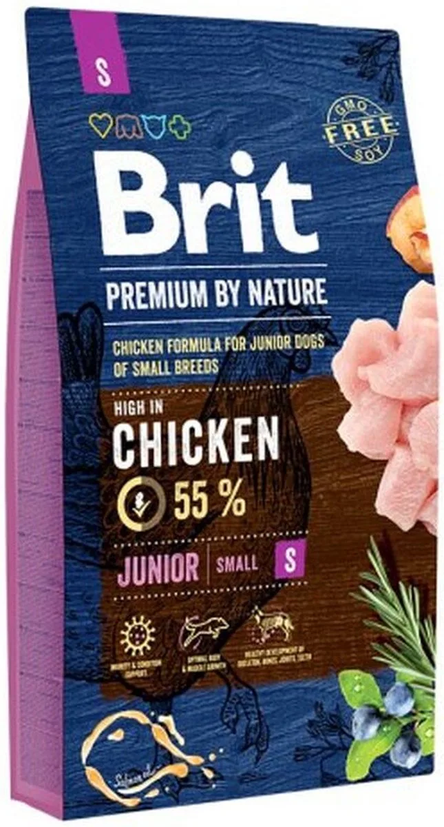 Voer Brit Premium by Nature Junior S Kip 8 kg van Brit – productfoto