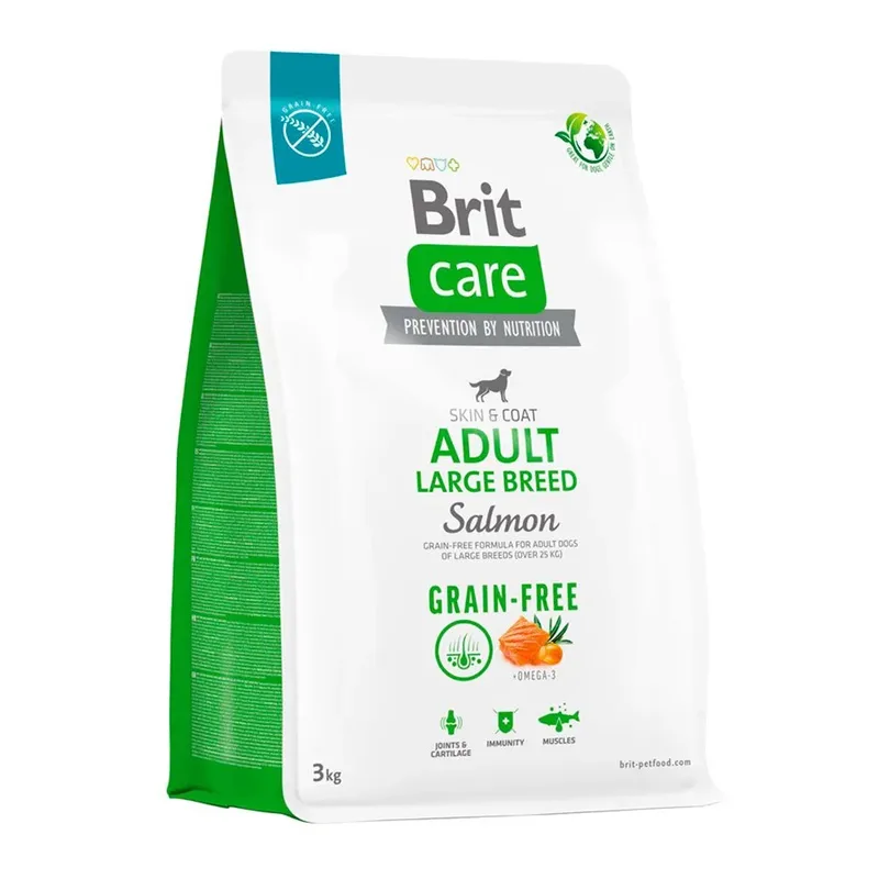 Nourriture Pour Chiens Adultes De Grandes Races Sans Céréales Au Saumon 3kg de Brit – photo produit