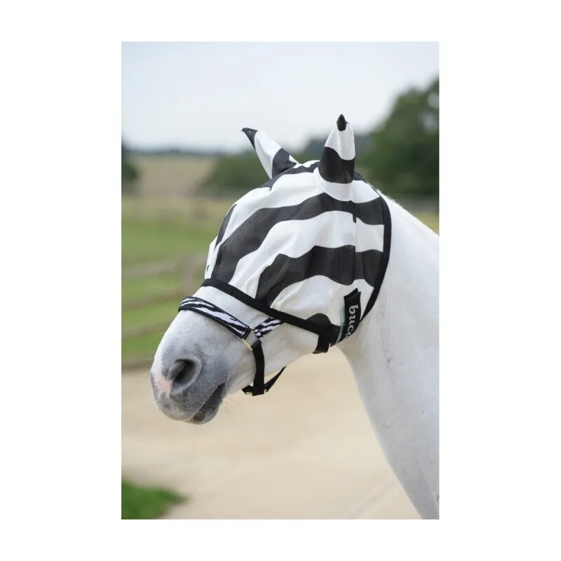 Fliegenmaske Zebra Buzz Off Fly VB/ COB (Vollblut) de Bucas en Regular – photo produit