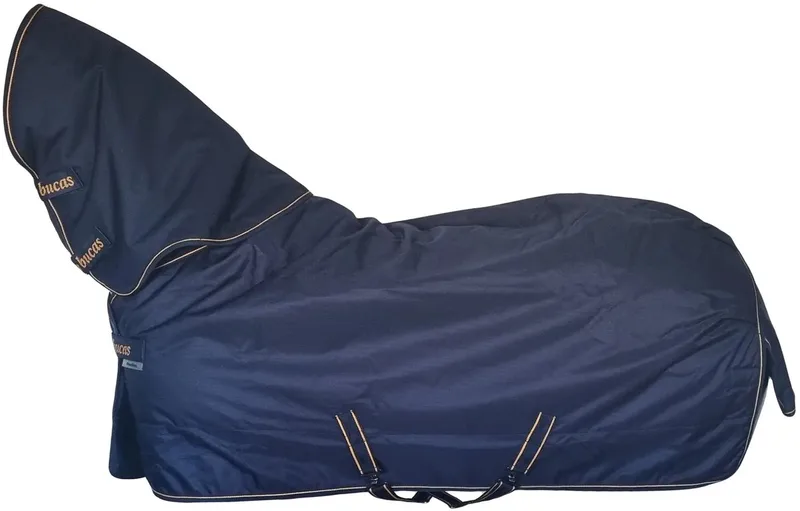 Freedom Turnout + Neck 100 Outdoordeken met Hals 100g 205 by Bucas in Dark blue – product photo