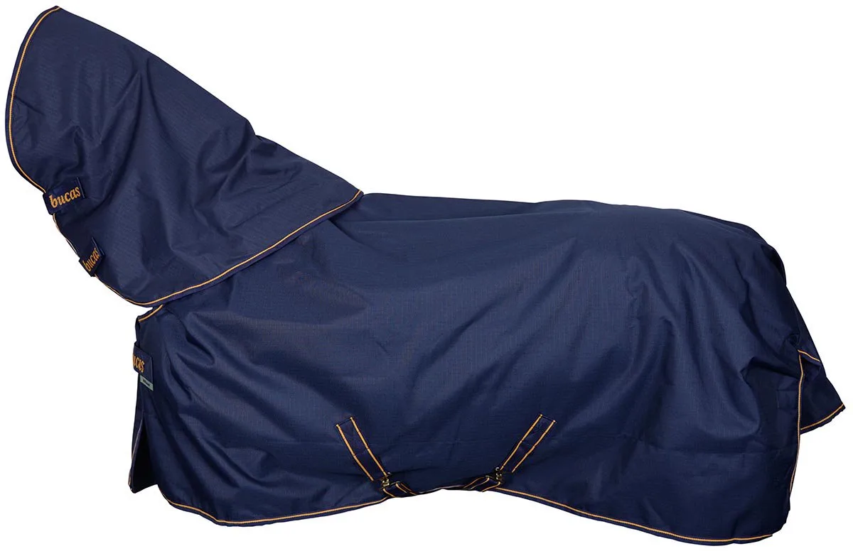 Halsstuk Bucas Irish Turnout Combi 300gr - XS de Bucas en Donkerblauw-goud – photo produit