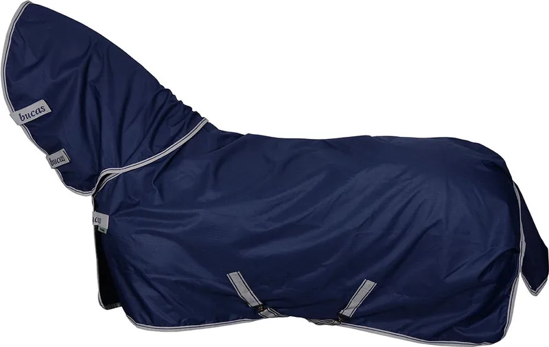 Regendeken Bucas Freedom Turnout Full Neck 0gr - 115/152 fra Bucas i Mørkeblå – produktbillede