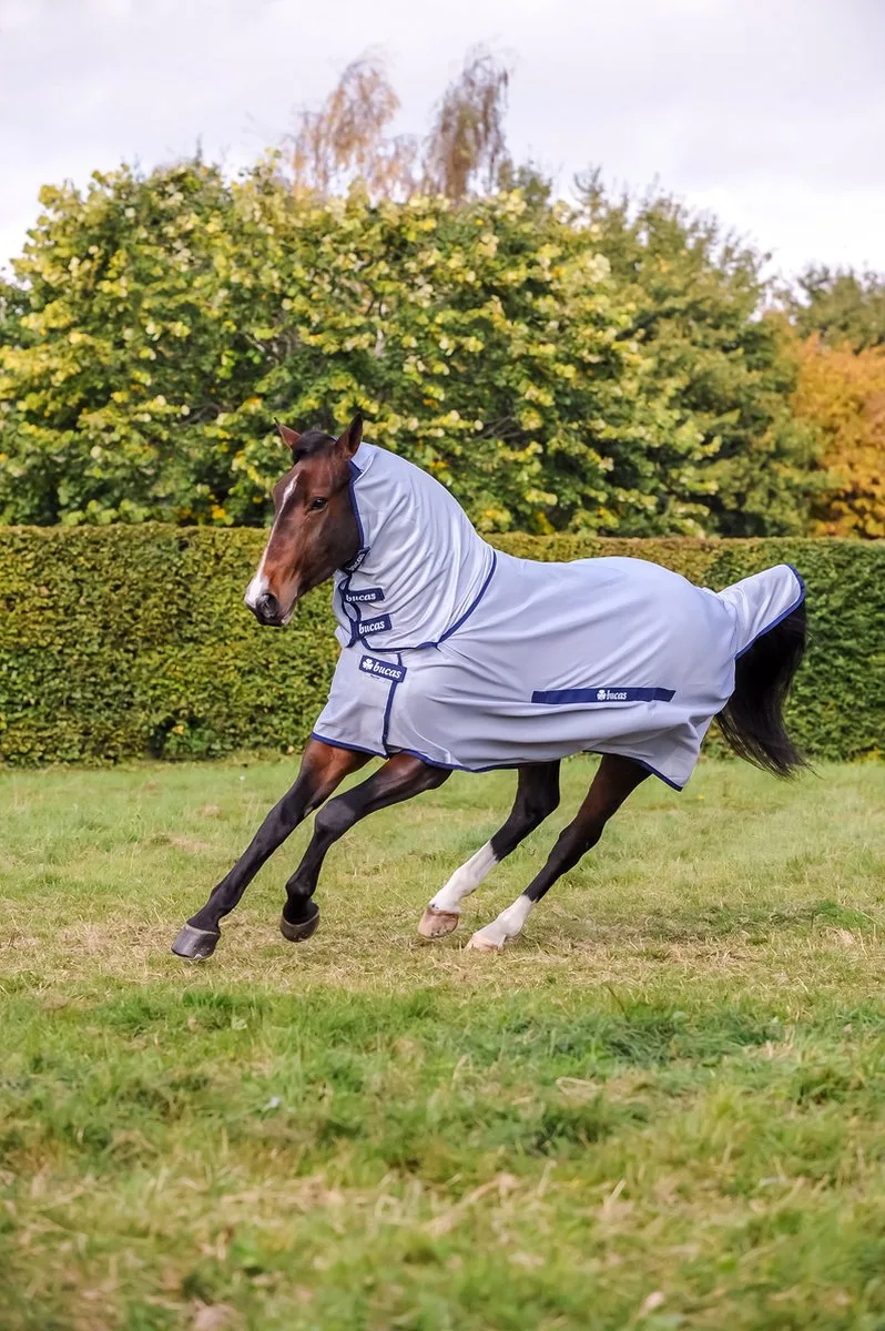 Vliegendeken Bucas Buzz-off Full Neck - 95/122 de Bucas en Bleu – photo produit