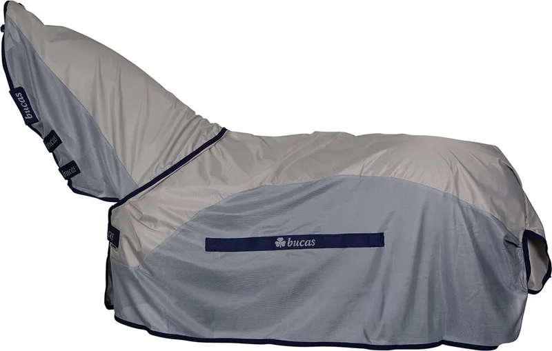 Vliegendeken Bucas Buzz Off Rain With Neck de Bucas en Argent – photo produit