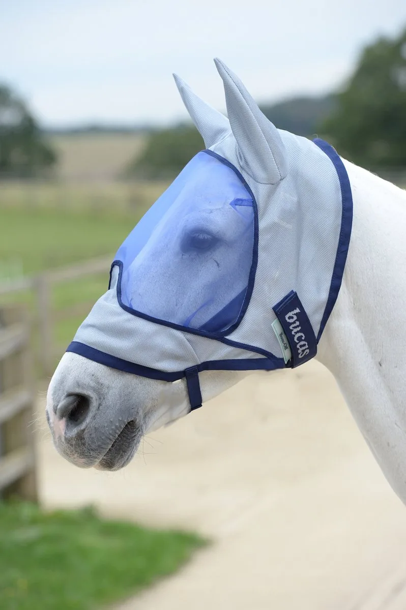 Vliegenmasker Bucas Buzz-off Deluxe With Ears Blauw - XXS de Bucas – photo produit