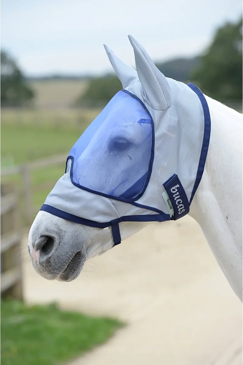 Vliegenmasker Bucas Buzz-off Deluxe With Ears Blauw - XXXS de Bucas – photo produit
