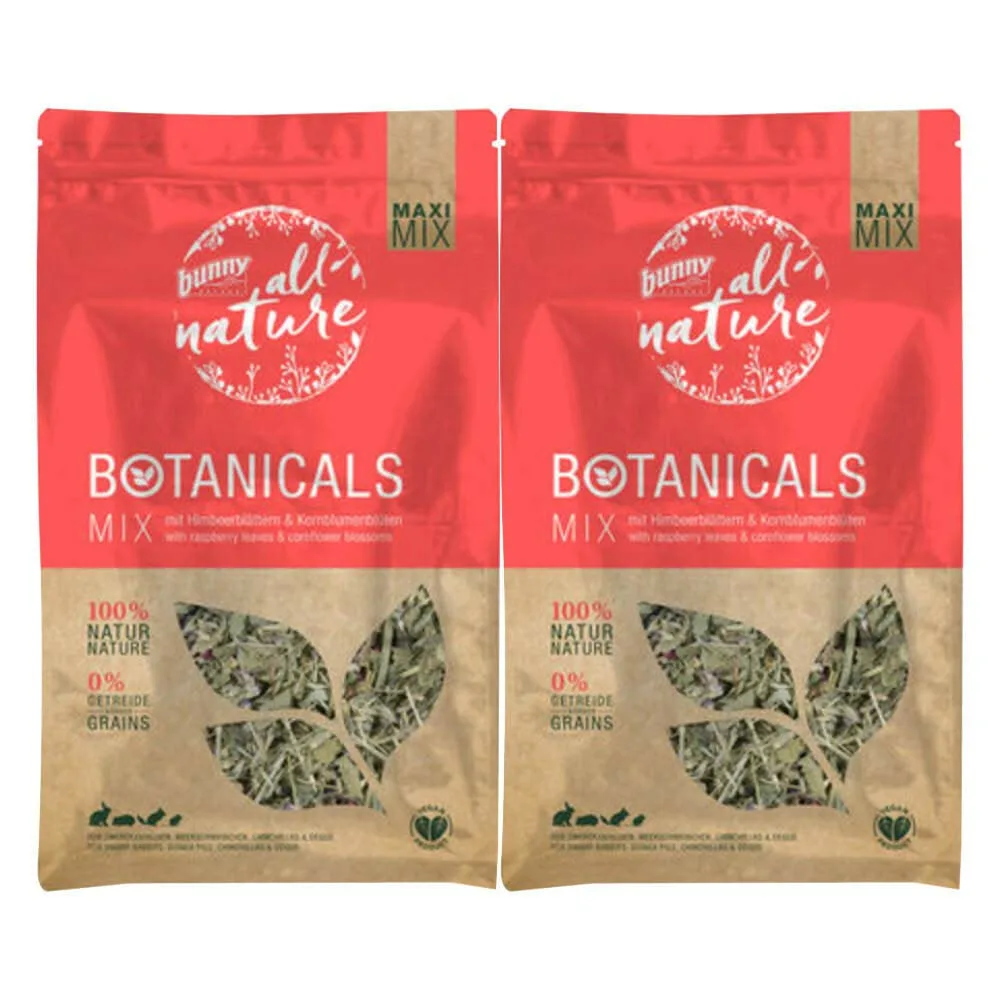 2x Bunny Nature Botanicals Konijnensnack Frambozenblad & Korenbloem 400 gr van Bunny Nature – productfoto