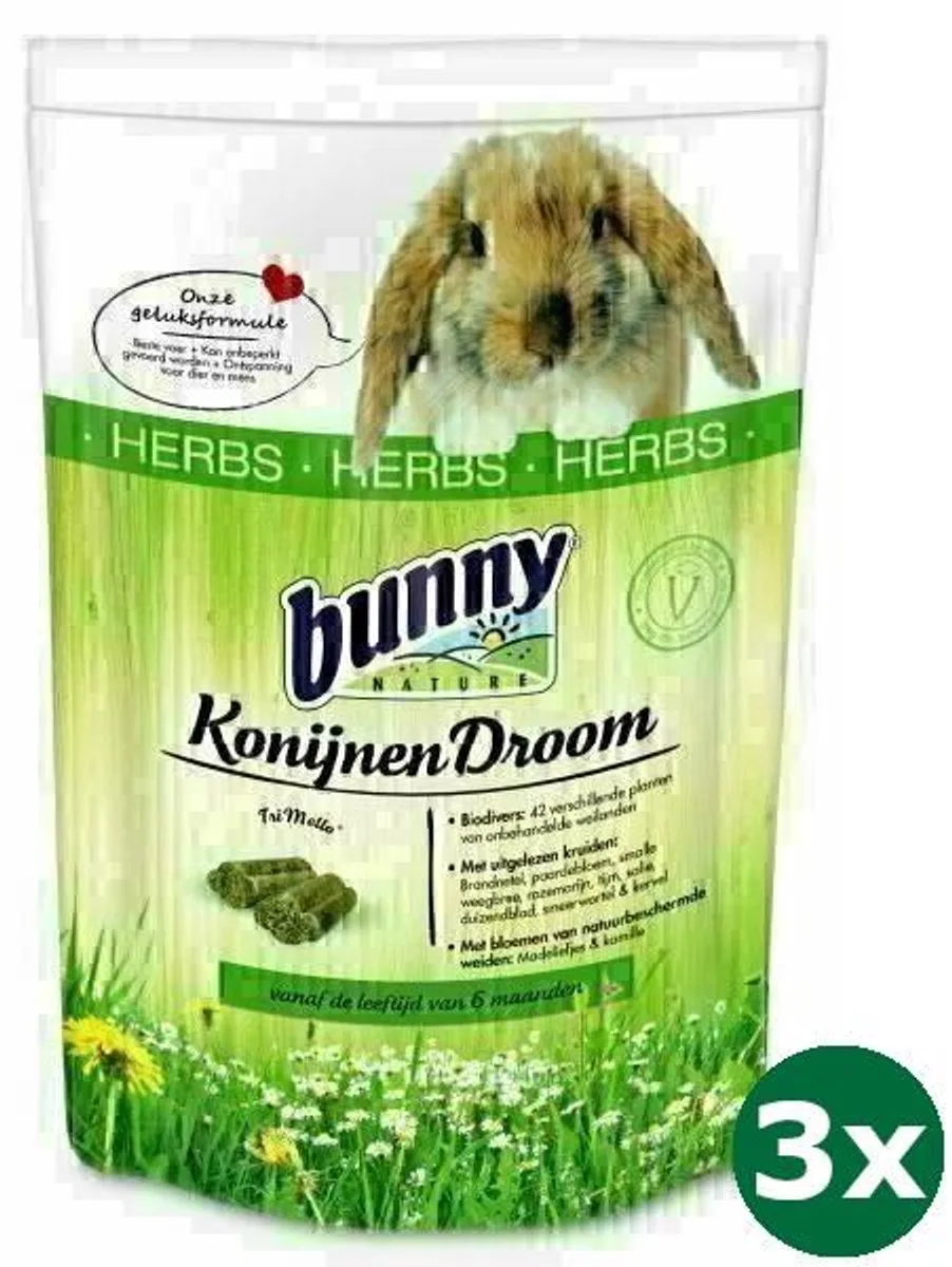 3x4 kg Bunny nature konijnendroom herbs von Bunny Nature – Produktfoto