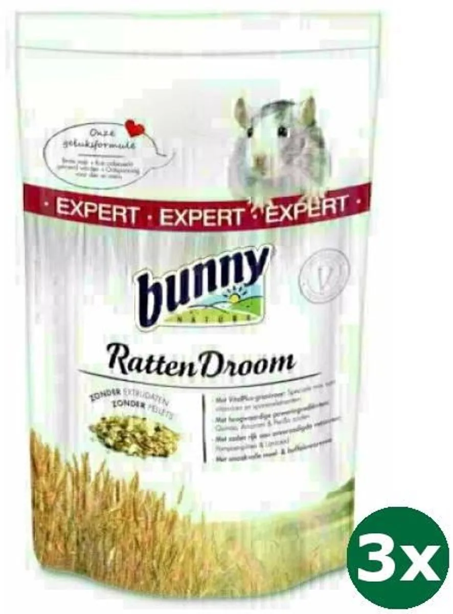 3x500 gr Bunny nature rattendroom expert van Bunny Nature – productfoto