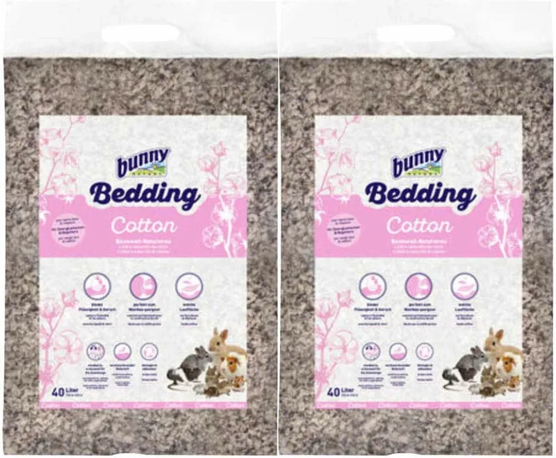 Bodembedekking Katoen - 2 x 40 liter - Voordeelverpakking de Bunny Nature – photo produit