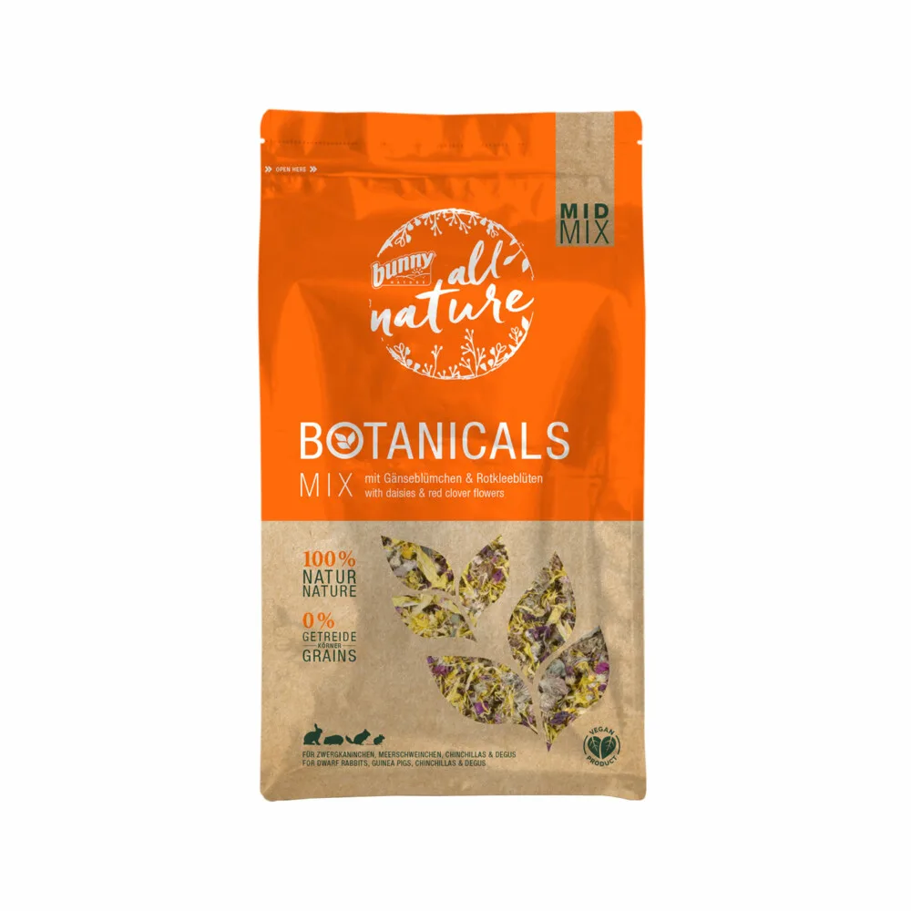 Botanicals Konijnensnack Madelief - Rode Klaver 120 gr by Bunny Nature – product photo
