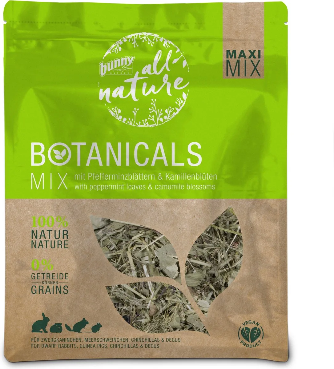 Botanicals Konijnensnack Pepermunt & Kamillebloesem 400 gr von Bunny Nature – Produktfoto