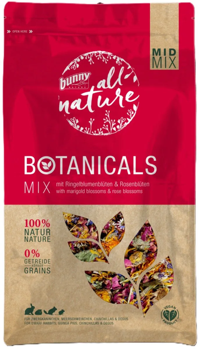 Botanicals Mid Marigold Blossoms & Rose Blossoms - 4 x 130 gr - Voordeelverpakking by Bunny Nature – product photo