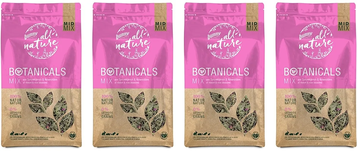 Botanicals Midi Mix - Smalle Weegbree, Graanvrij - 4 stuks - Multipack van Bunny Nature – productfoto