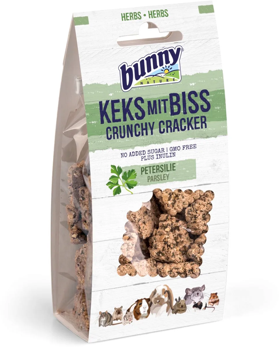Crunchy Cracker Peterselie 50 gr by Bunny Nature – product photo