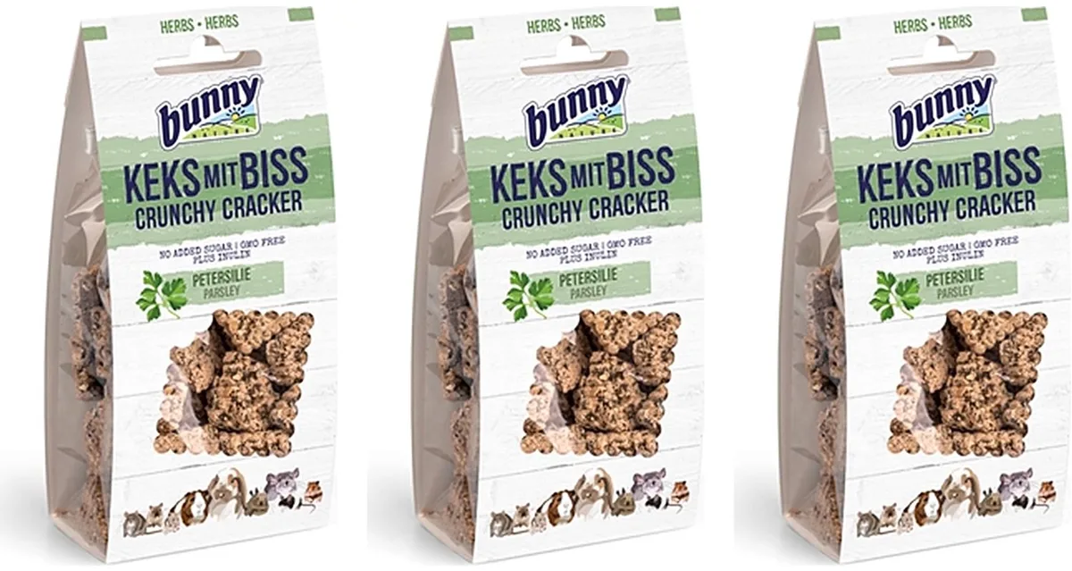 Crunchy Cracker Peterselie 50gr van Bunny Nature – productfoto