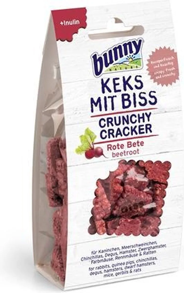 Crunchy Cracker Rode Biet 50 gr fra Bunny Nature – produktbillede