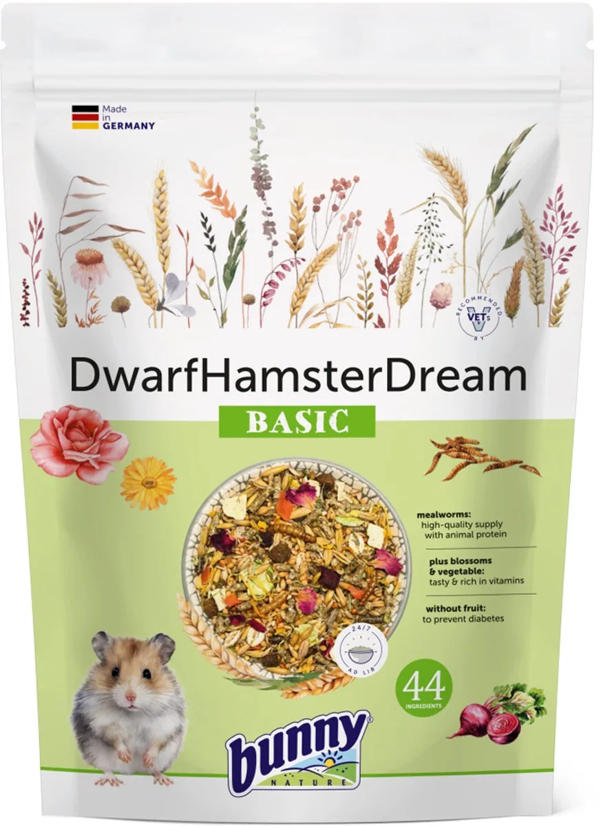 Dwerghamsterdroom basic - 600 gr van Bunny Nature – productfoto