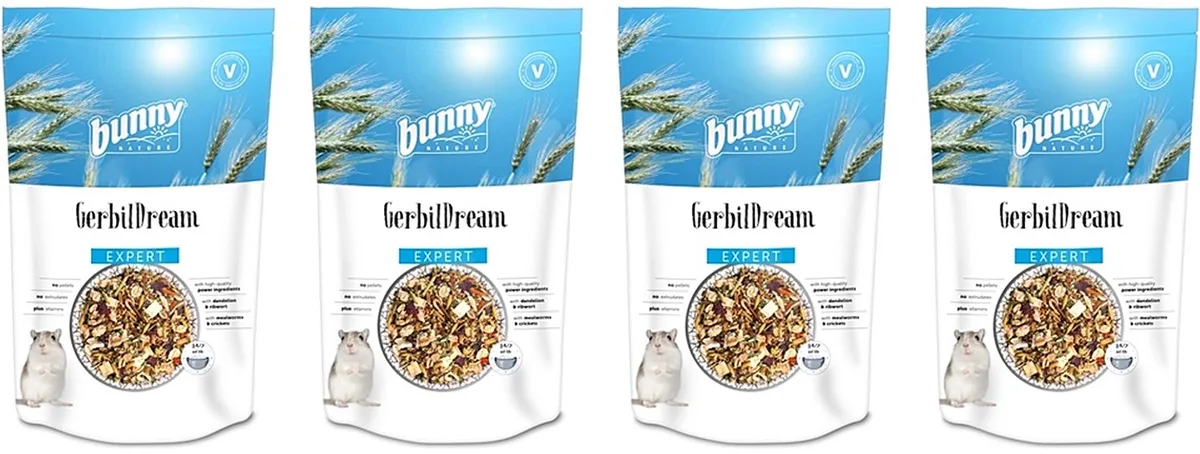 Gerbils Voer Bunny Nature - Gezond Voer met Meelwormen - 4 stuks - Voordeelset van Bunny Nature – productfoto
