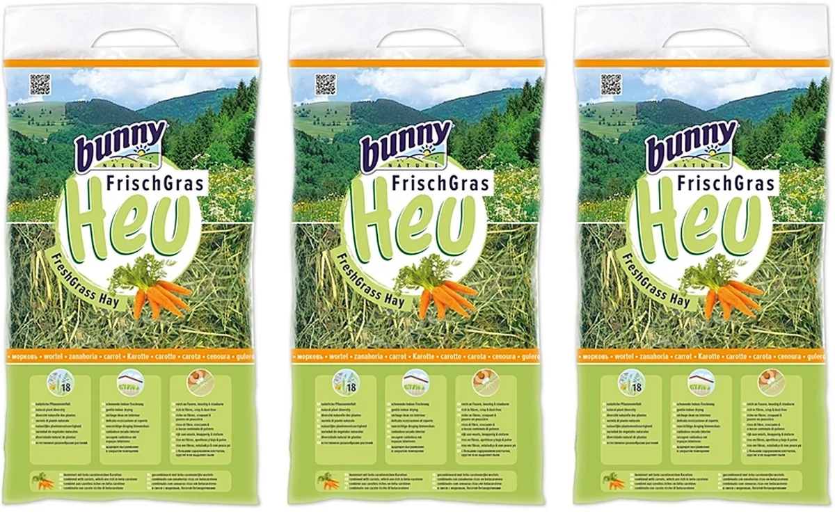 Hooi Knaagdieren Bunny Nature - Met Wortel - 3 stuks - Voordeelset de Bunny Nature – photo produit