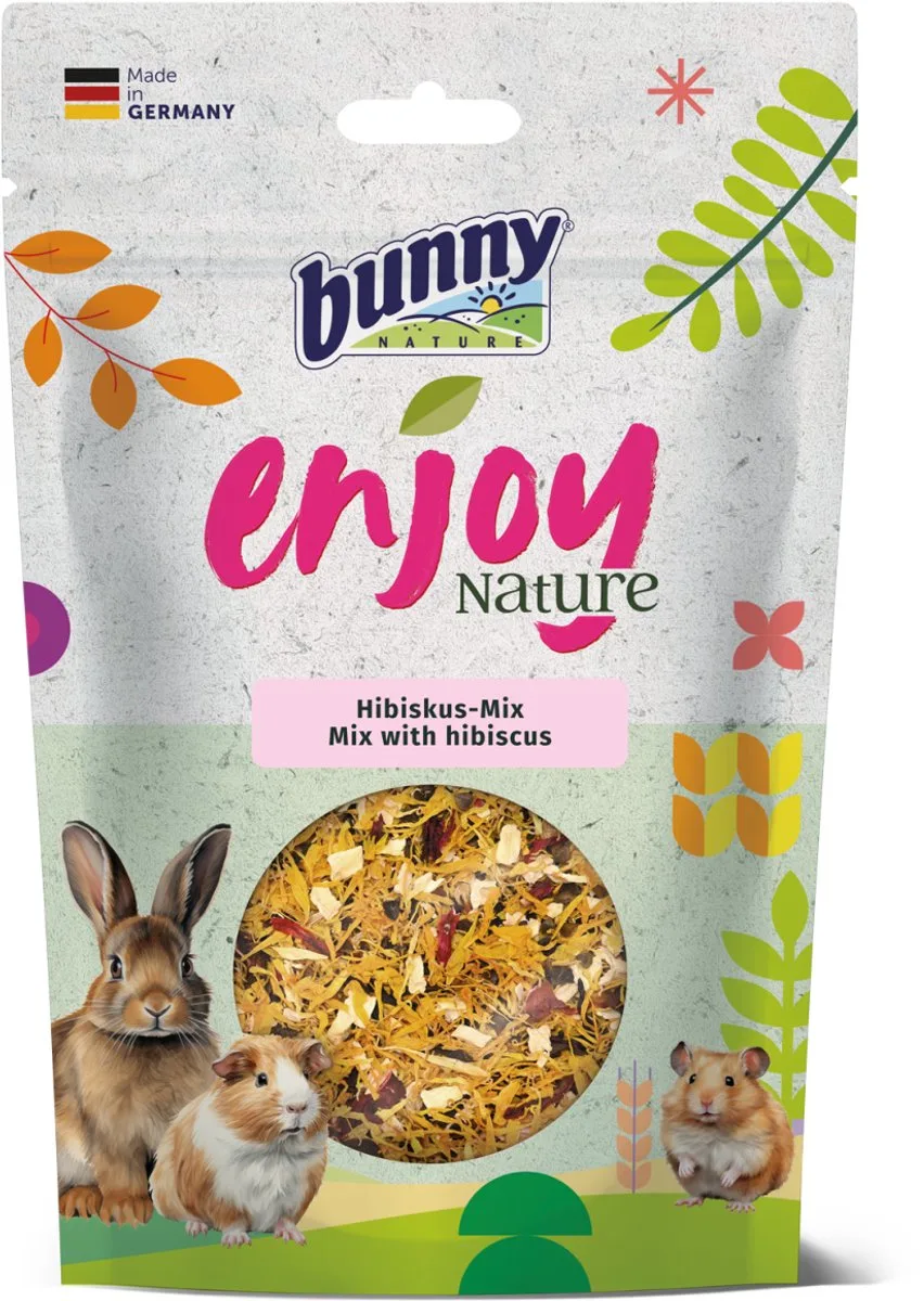 Knaagdier Snack Bunny Nature - Hibiscusbloesems, 100% Natuurlijke Ingrediënten - 50gr fra Bunny Nature – produktbillede