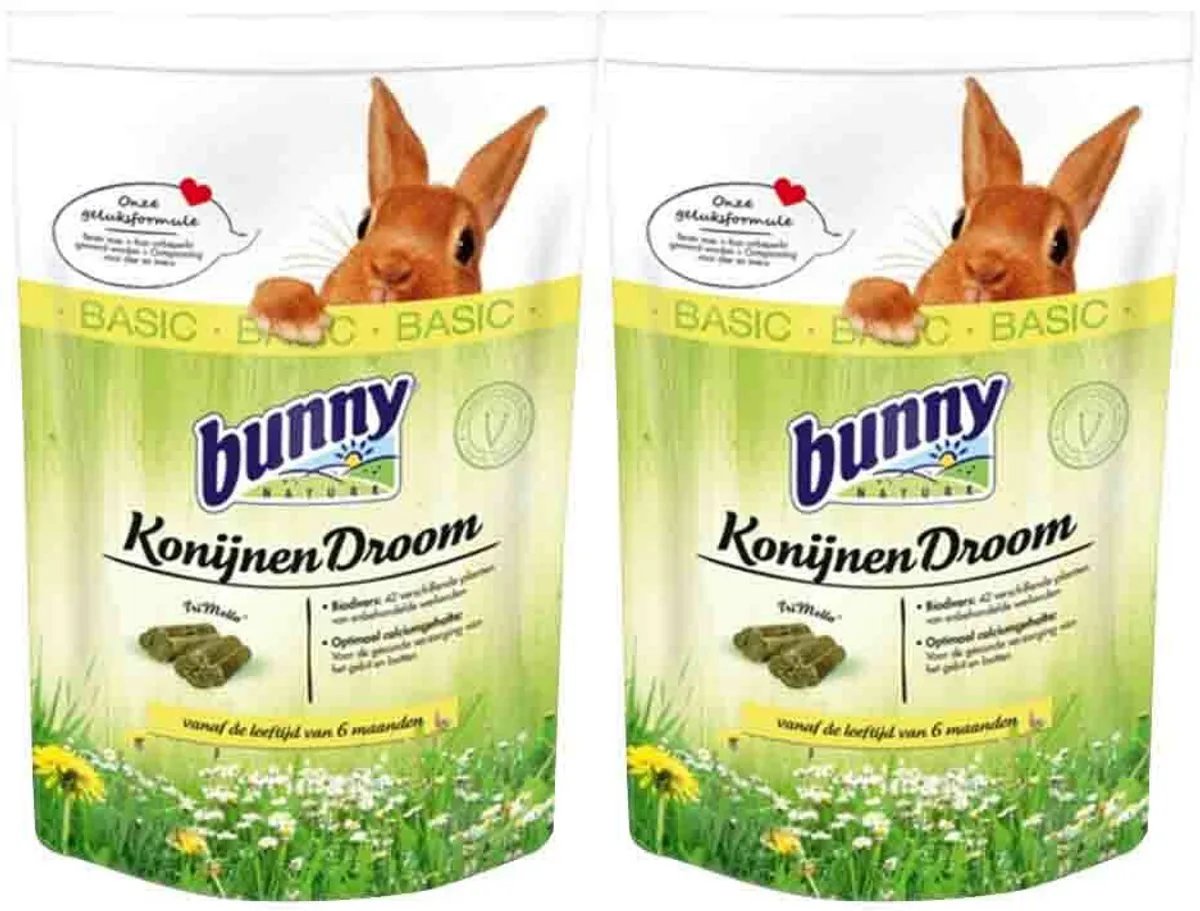 Konijnendroom Basic - 2 x 4 kg - Voordeelverpakking von Bunny Nature – Produktfoto