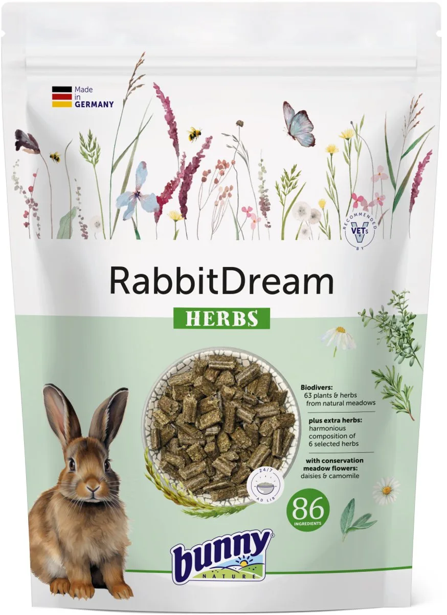 Bunny Kaninchen Traumkräuter Nagetierfutter 1.5kg von Bunny Nature – Produktfoto