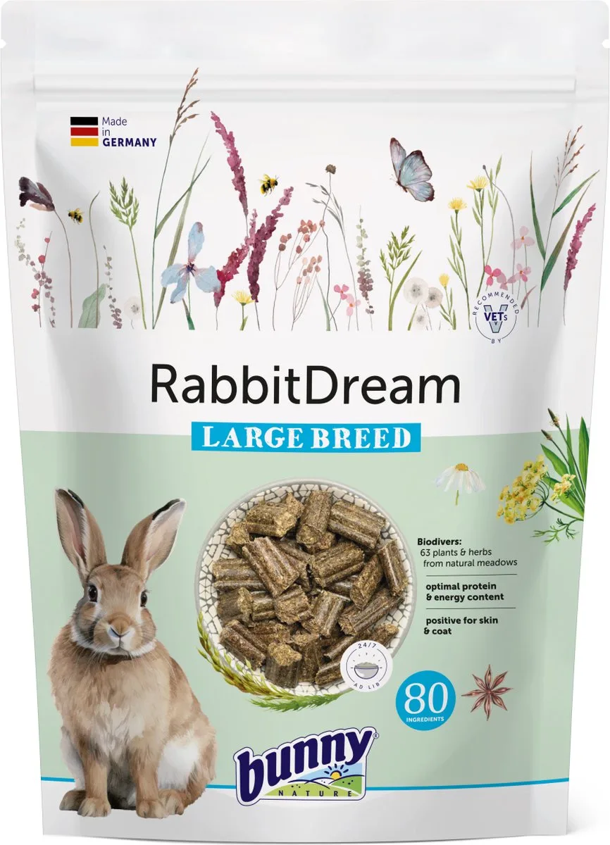 Bunny Dream Large Breed Kaninmat 1.5kg från Bunny Nature – produktbild