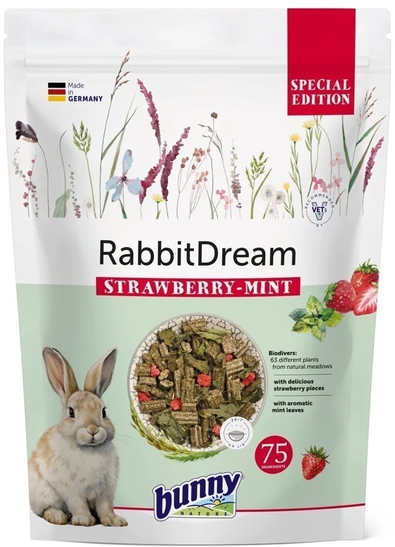 Konijnenvoer Bunny Nature - Aardbei Munt - Vezelrijk, 1.5kg von Bunny Nature – Produktfoto