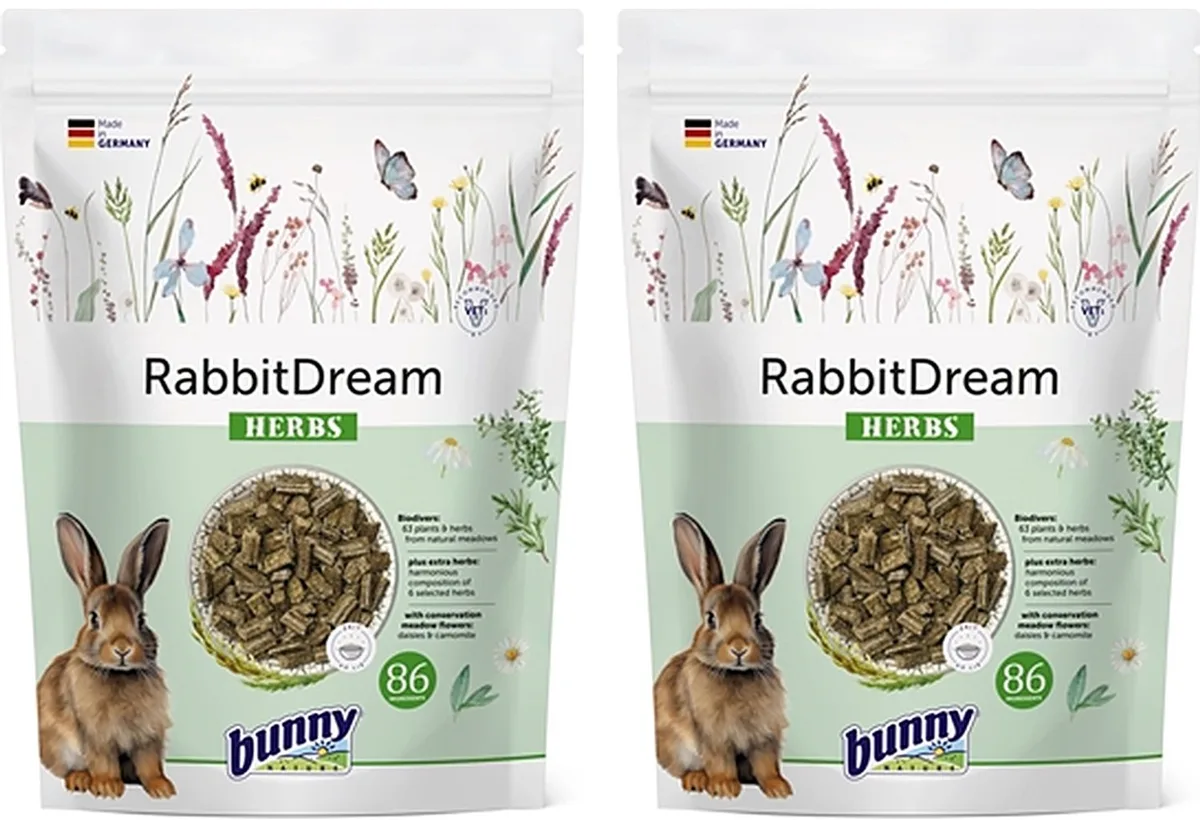Konijnenvoer Bunny Nature - Konijnendroom Herbs 1.5kg - 2 stuks - Multipack de Bunny Nature – photo produit