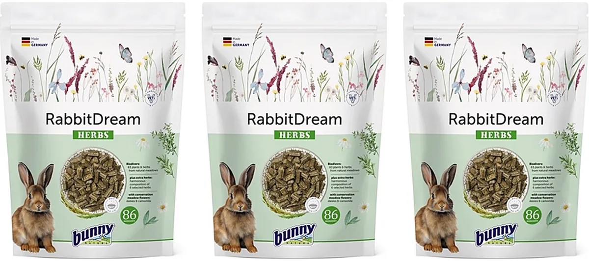 Konijnenvoer Bunny Nature - Konijnendroom Herbs 1.5kg - 3 stuks - Multipack de Bunny Nature – photo produit