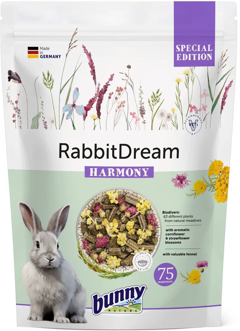 Bunny Spezielle Ausgabe Harmony Kaninchenfutter 1.5kg von Bunny Nature – Produktfoto