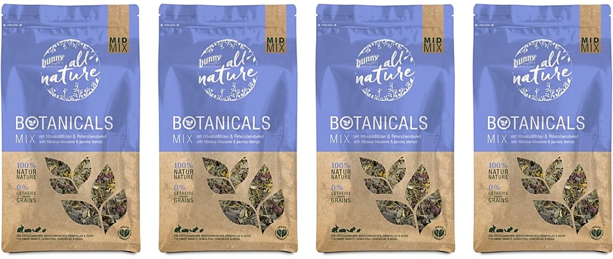 Kruidenmix Snack Knaagdieren BUNNY NATURE - Midi Mix Hibiscusbloesem - 4 stuks - Multipack von Bunny Nature – Produktfoto