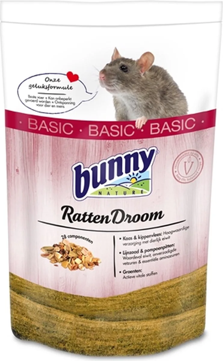Bunny Dream Basic Nagetierfutter 500g von Bunny Nature – Produktfoto