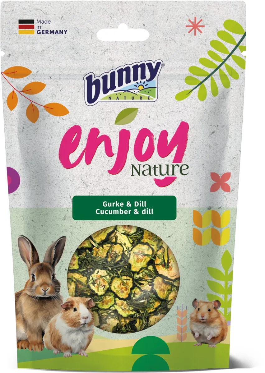 Snack - Komkommer Dille - 100% Natuurlijke Ingrediënten, 40g fra Bunny Nature – produktbillede