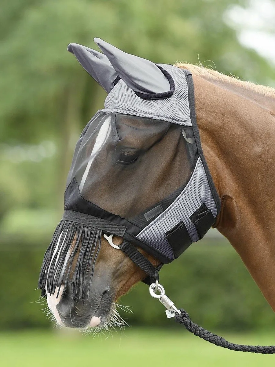 Vliegenmasker Fly Cover Fransen-Grey-Cob van Busse – productfoto