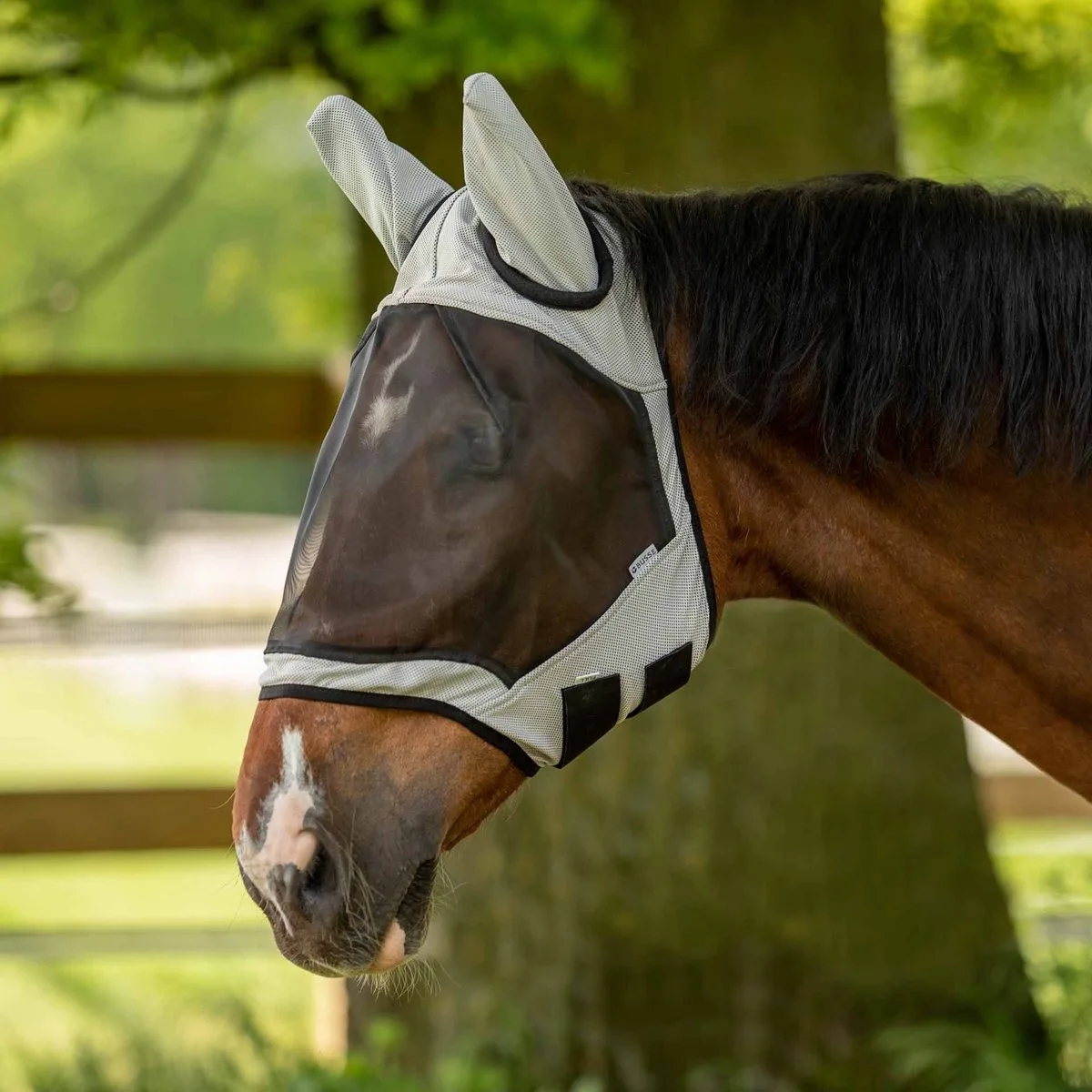 Vliegenmasker Fly Cover Pro-Grijs-Pony van Busse – productfoto