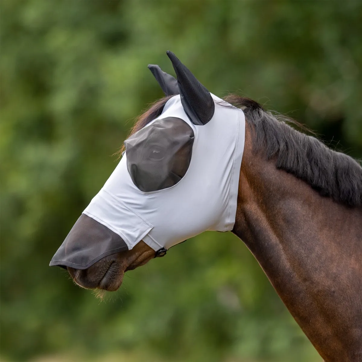 Vliegenmasker Twin Fit Flexi Plus Grijs Full de Busse – photo produit