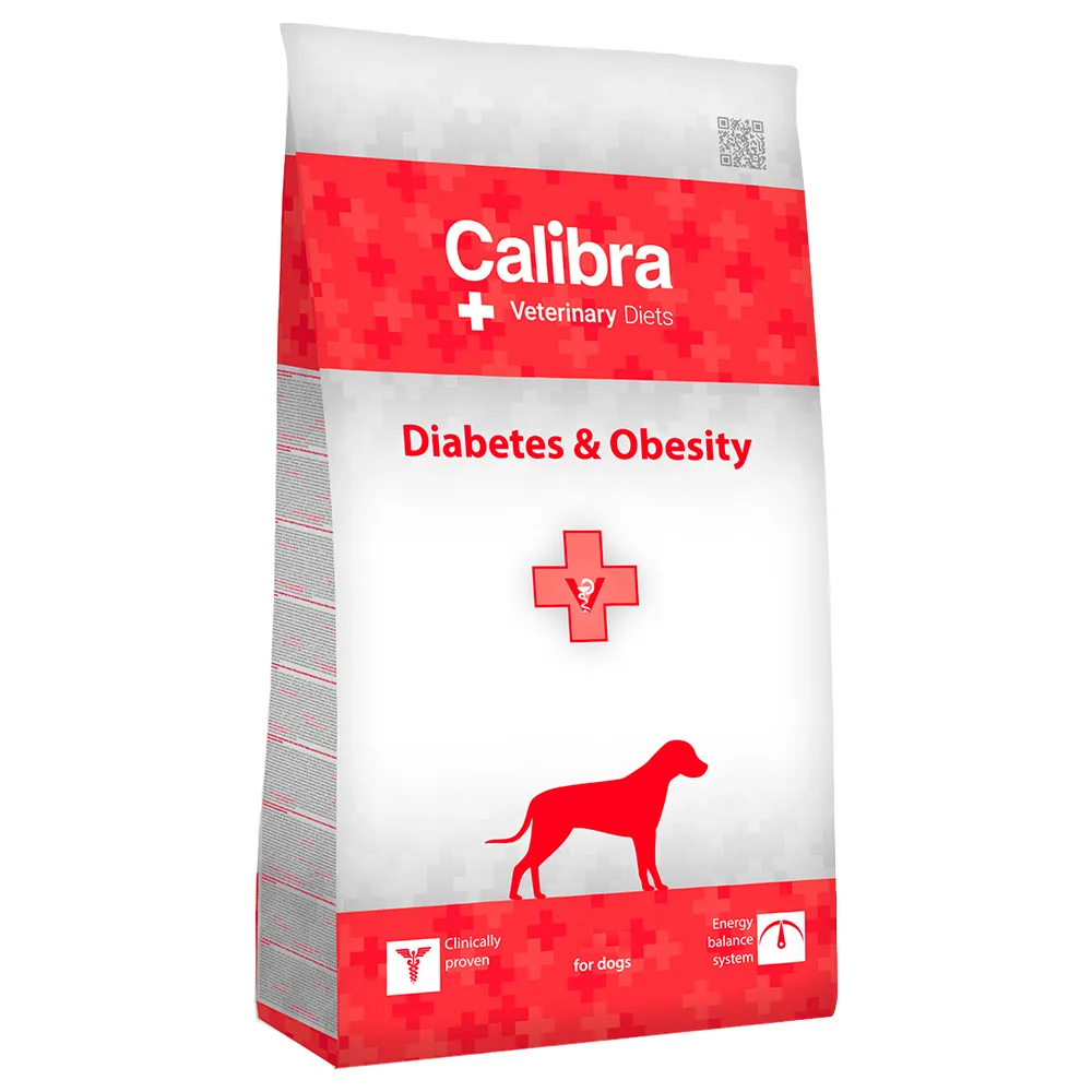 2x 12kg Calibra Veterinary Diet Dog Diabetes & Obesity Gevogelte Droog Hondenvoer van Calibra – productfoto